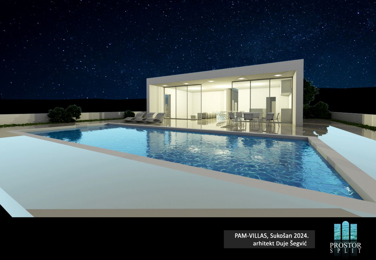 Grundstück in Debeljak - Grundstück Sukosan mit Bauprojekt