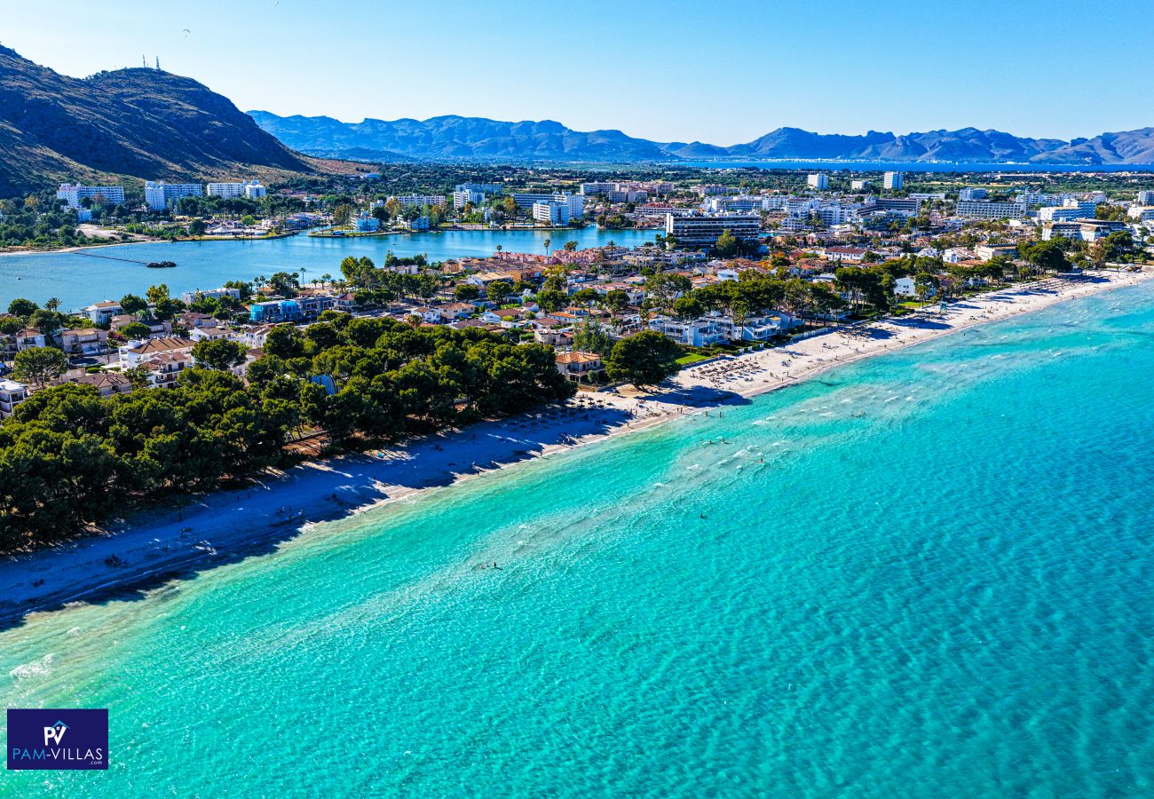 Villa in Alcudia - Chalet PAM - 1. Linie zum Meer - 200m Strand